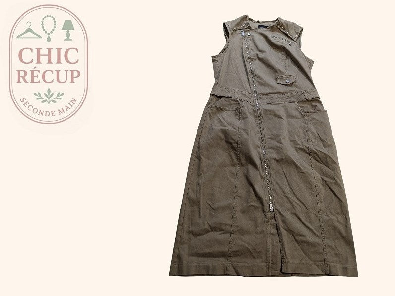 Robe Longue Eva Kayan - 42 - Kaki - Myfed-23