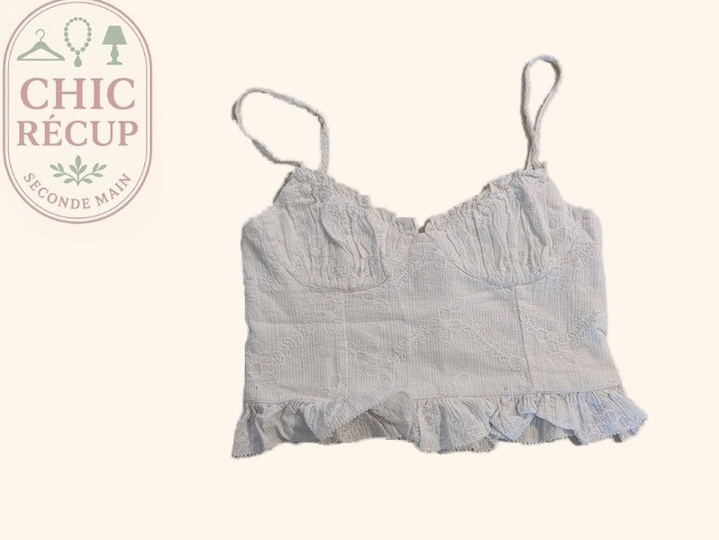 Top Court Zara - S - Blanc - Mache-43