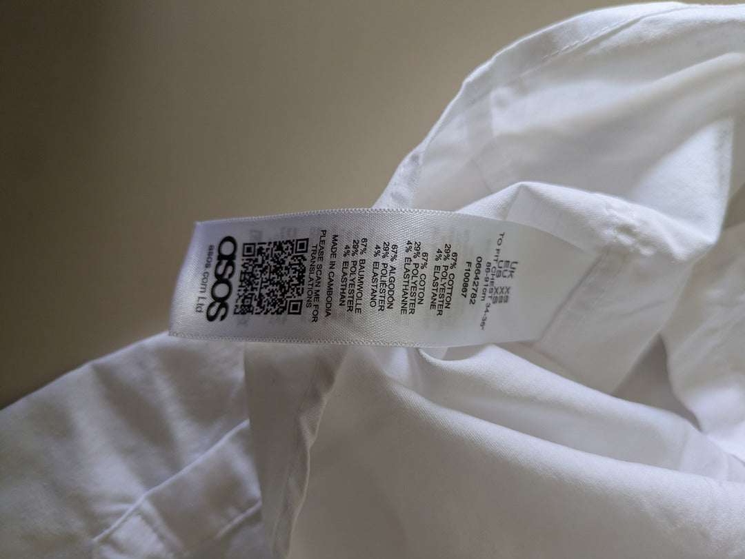 Chemise Unie Asos - Xs - Blanc - Myfed-186