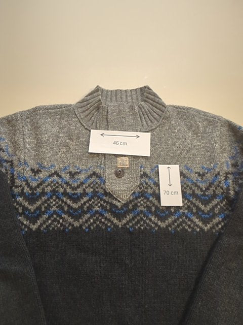 Pull-over homme Japan Rags - Xl - Gris - Motif géométrique
