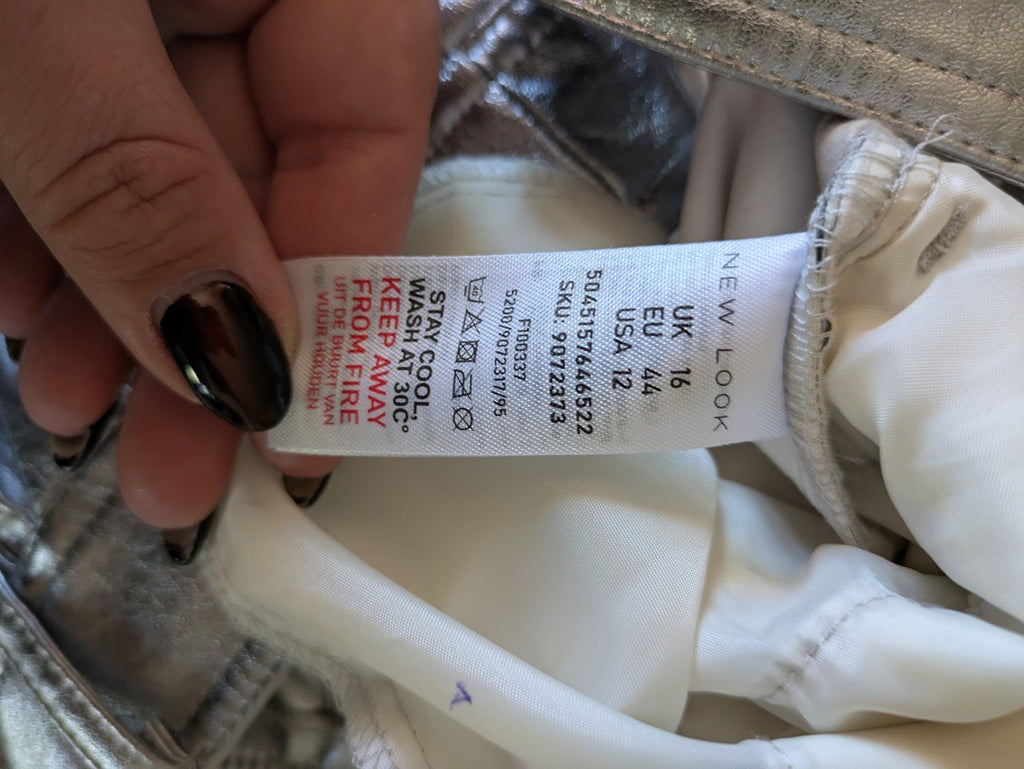Pantalon Large New Look - 44 - Argenté - Brhal-135