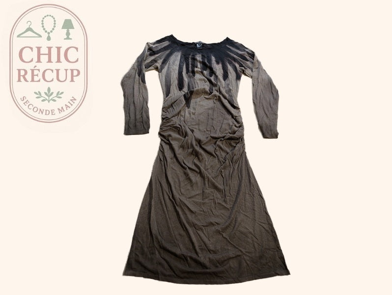 Robe Midi Etincelle Couture - Xxl - Gris - Labag-205