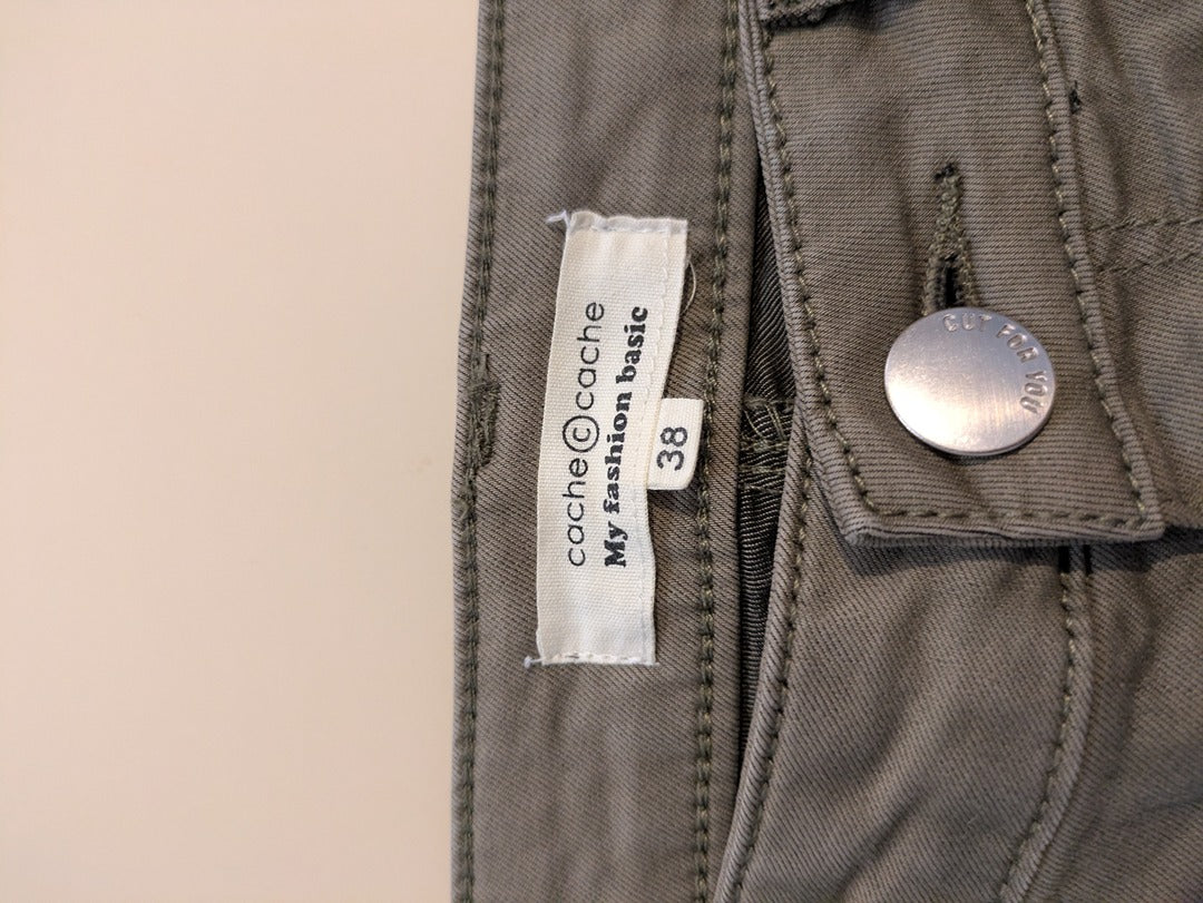 Pantalon Chino Cache Cache - 38 - Kaki - Audeb-100