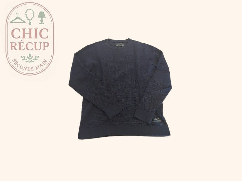 Pull - Angelo Litrico - L - Bleu Marine - Maille texturée