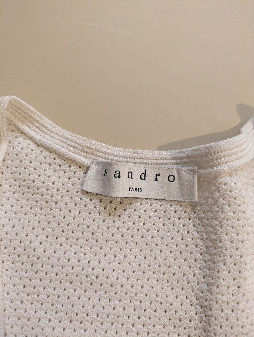 Robe Midi Sandro - S - Blanc - Joghi-13