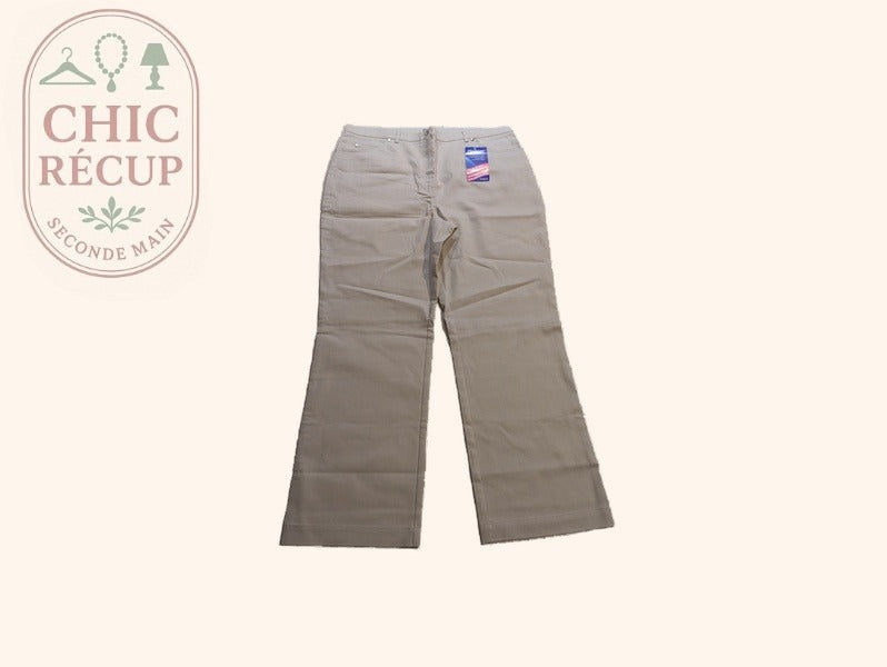 Pantalon Droit Damart - Xl - Crème - Labag-166