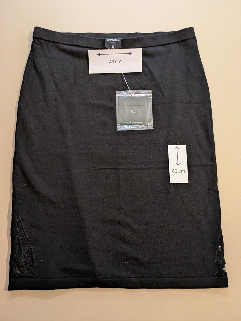 Jupes Longueur Genou Sparkle - L - Noir - Labag-39