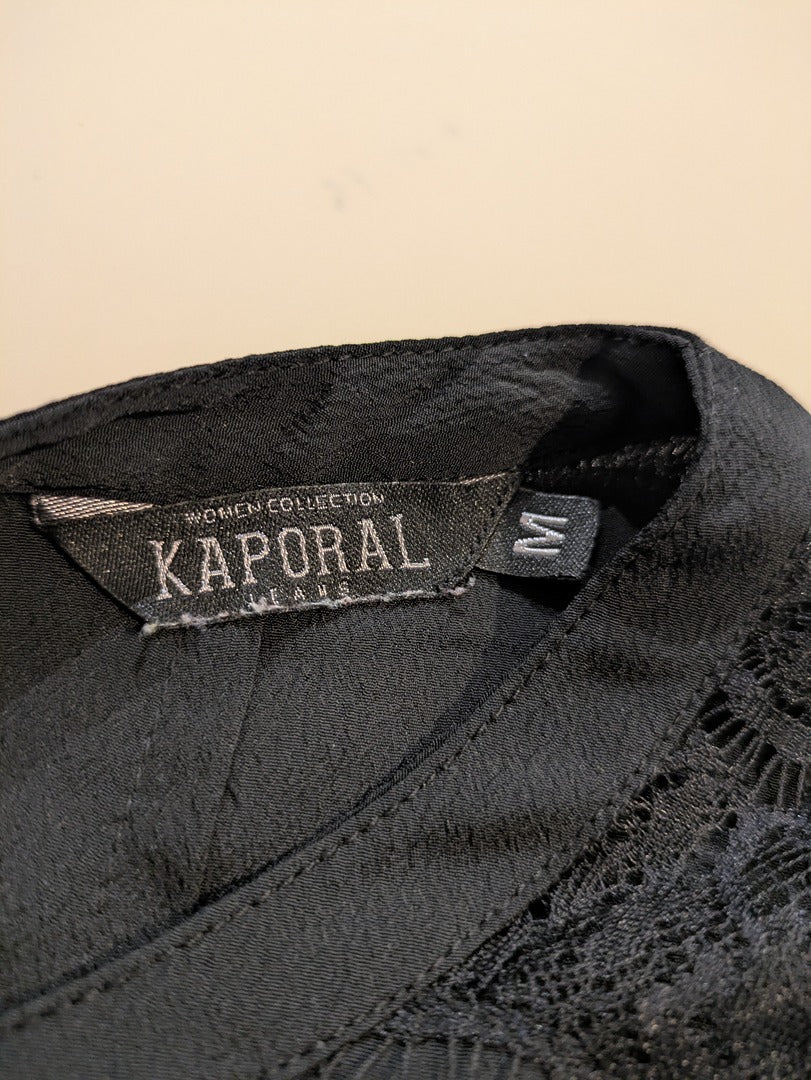 Blouse Kaporal - M - Noir - Dentelle