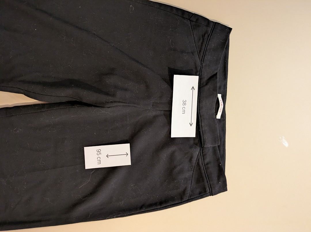 Pantalon À Jambes Larges Camaïeu - 38 - Noir - Mache-15