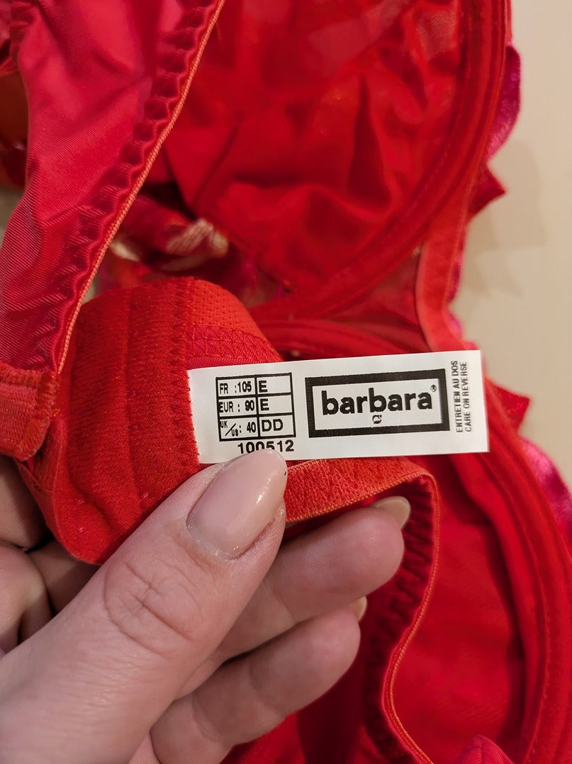 Ensemble de lingerie Barbara - 105e - Rouge