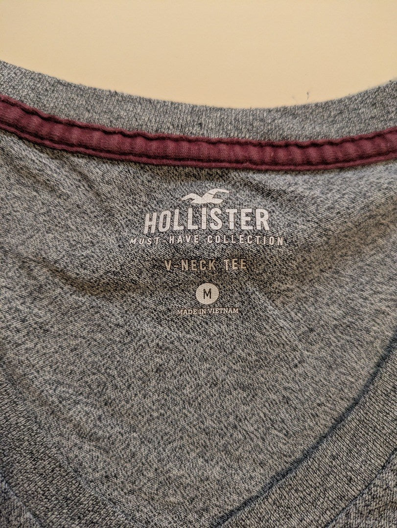 T-shirt Unis Hollister - M - Gris - Paval-27