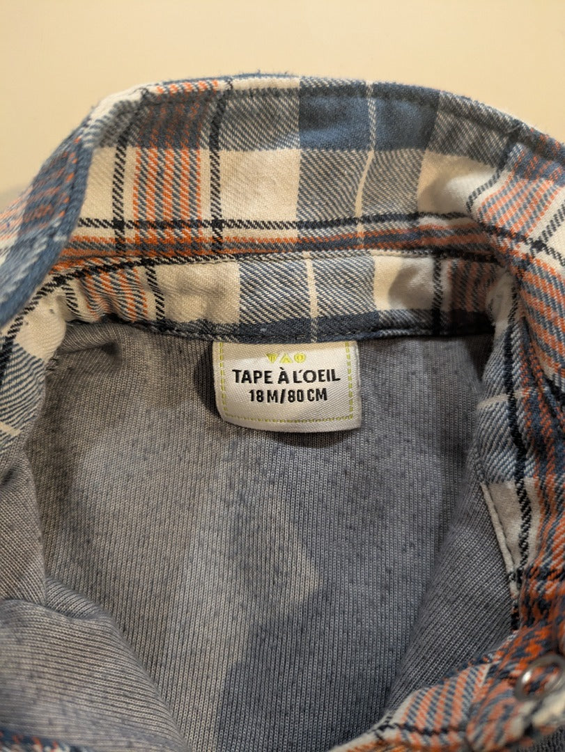Pyjamas Une Piece Tape à l'œil - 18-24 Mois - Gris - Erbul-88