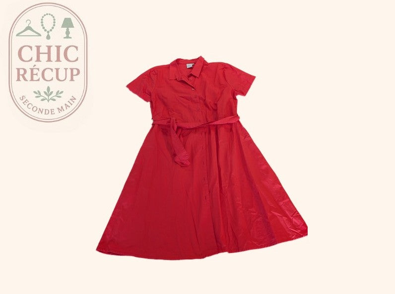 Robe Midi Ichi - 42 - Rouge - Myfed-164