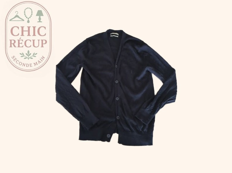 Gilet Mango - M - Noir - Merino