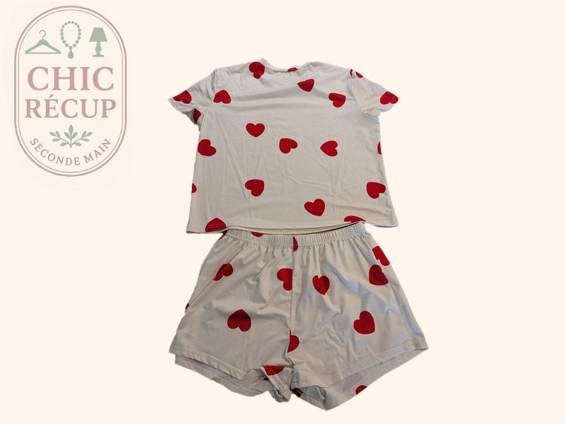 Pyjama Shein - M - Blanc/rouge - Audeb-28