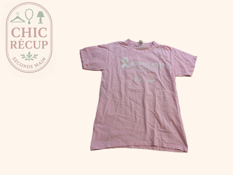 T-shirt Fruit of the Loom - S - Rose - Octobre Rose
