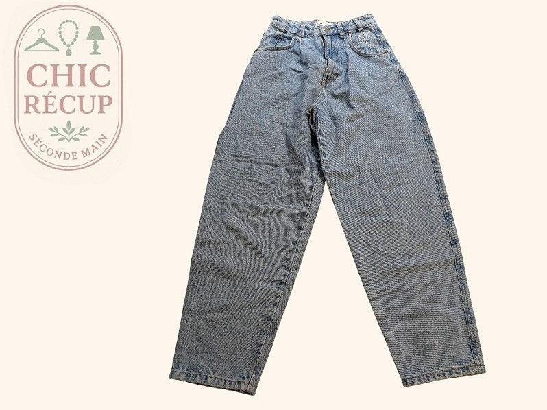 Jeans Evase Zara - 34 - Bleu - Shbad-108