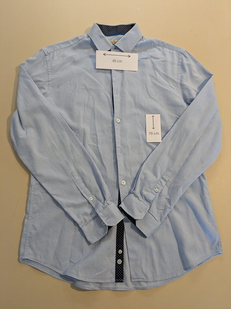 Chemise Unies Celio - M - Bleu Clair - Ayzan-89