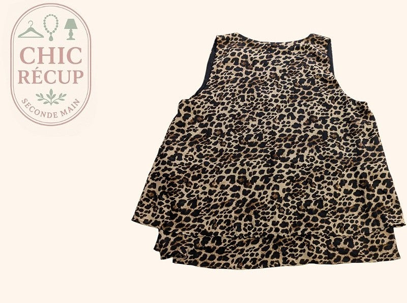 Blouse Zara - S - Marron Léopard - Joghi-4