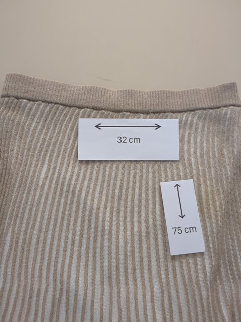 Jupe - Massimo Dutti - Xs - Cream - Côtelée