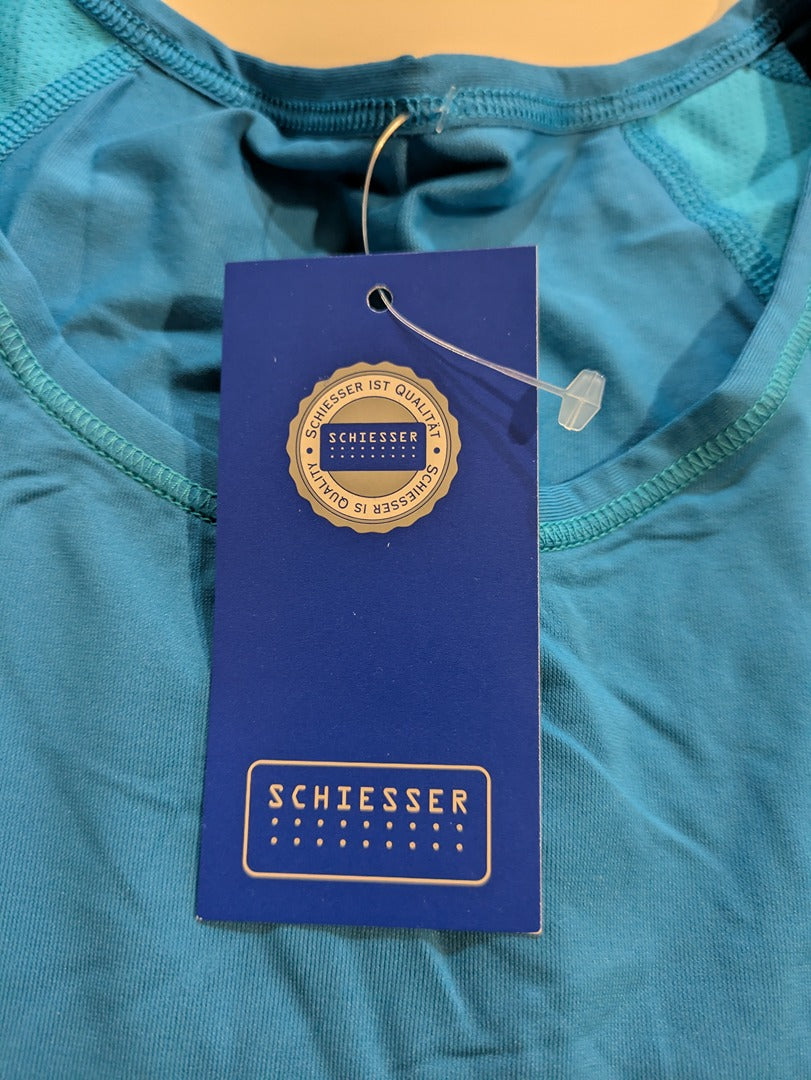 T-shirt Schiesser - Xxl - Turquoise - Labag-177