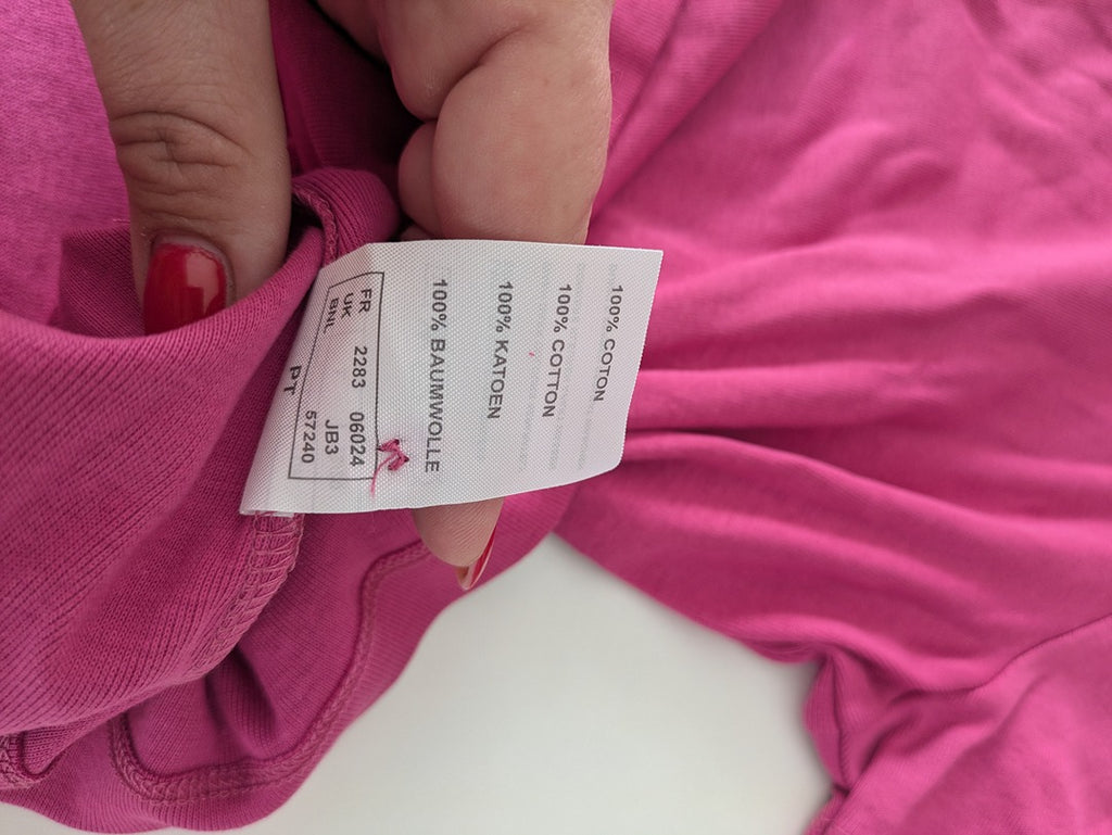 T-shirt Biorelle - L - Rose - 100% Coton