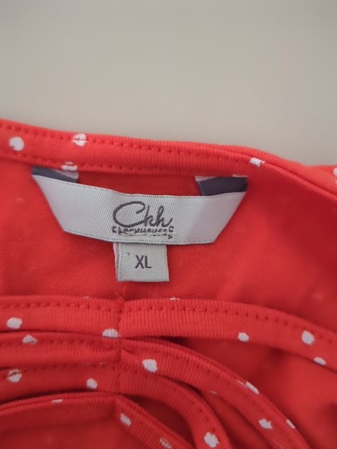 Robe d'été Clockhouse - Xl - Rouge - Pois