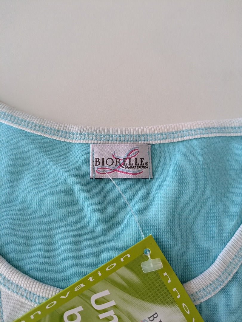 T-shirt Biorelle Damart - L - Bleu ciel - 100% Coton