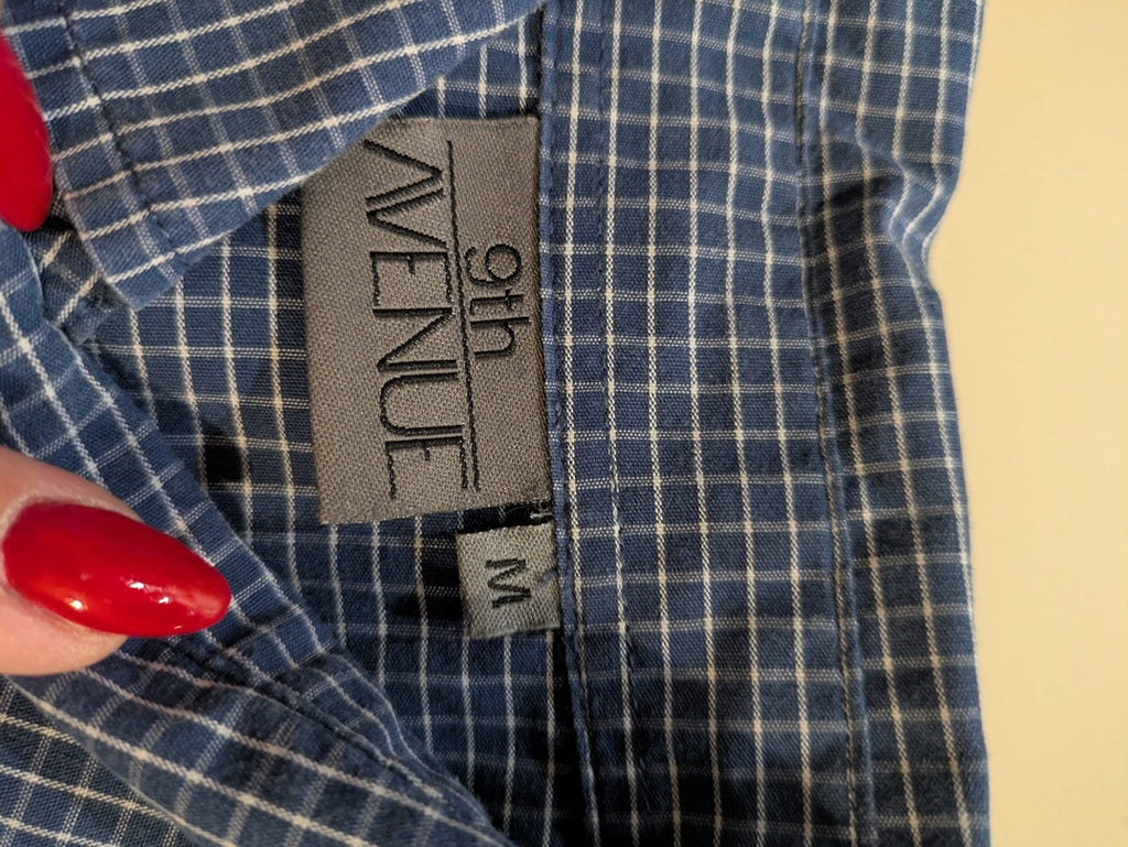 Chemise À Carreaux 9th Avenue - M - Marine - Shbad-72