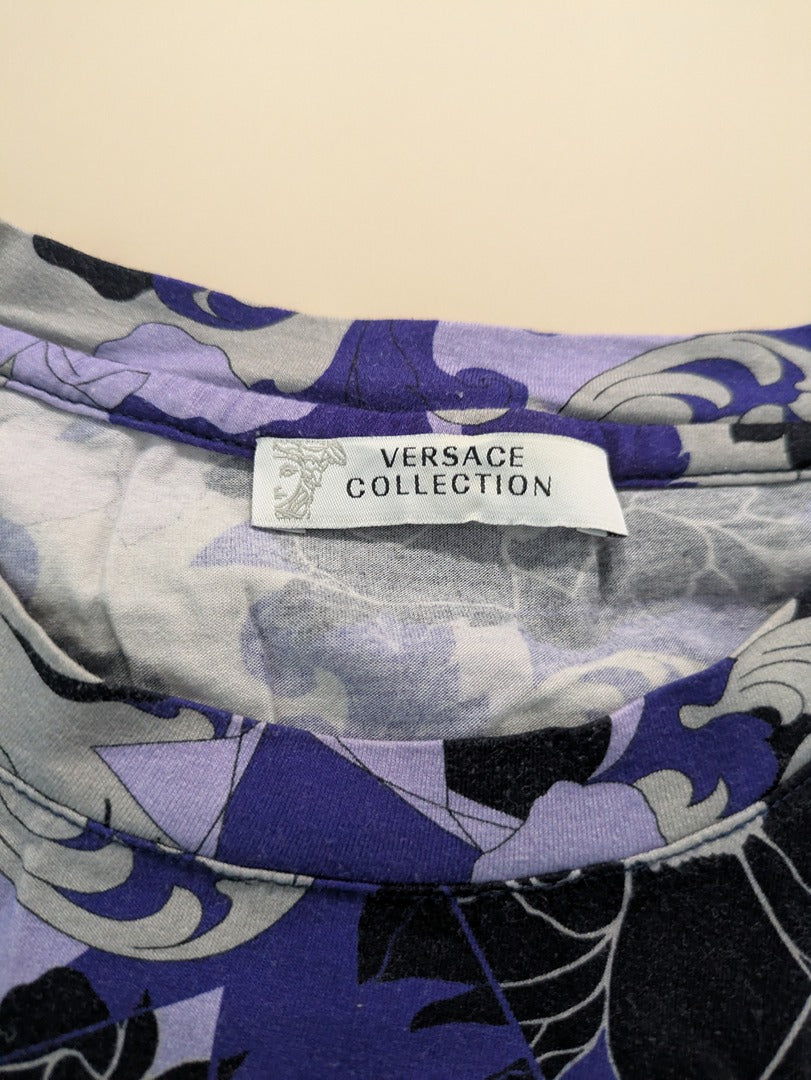 T-shirt Imprimé Versace Collection - S - Violet - Thgen-117