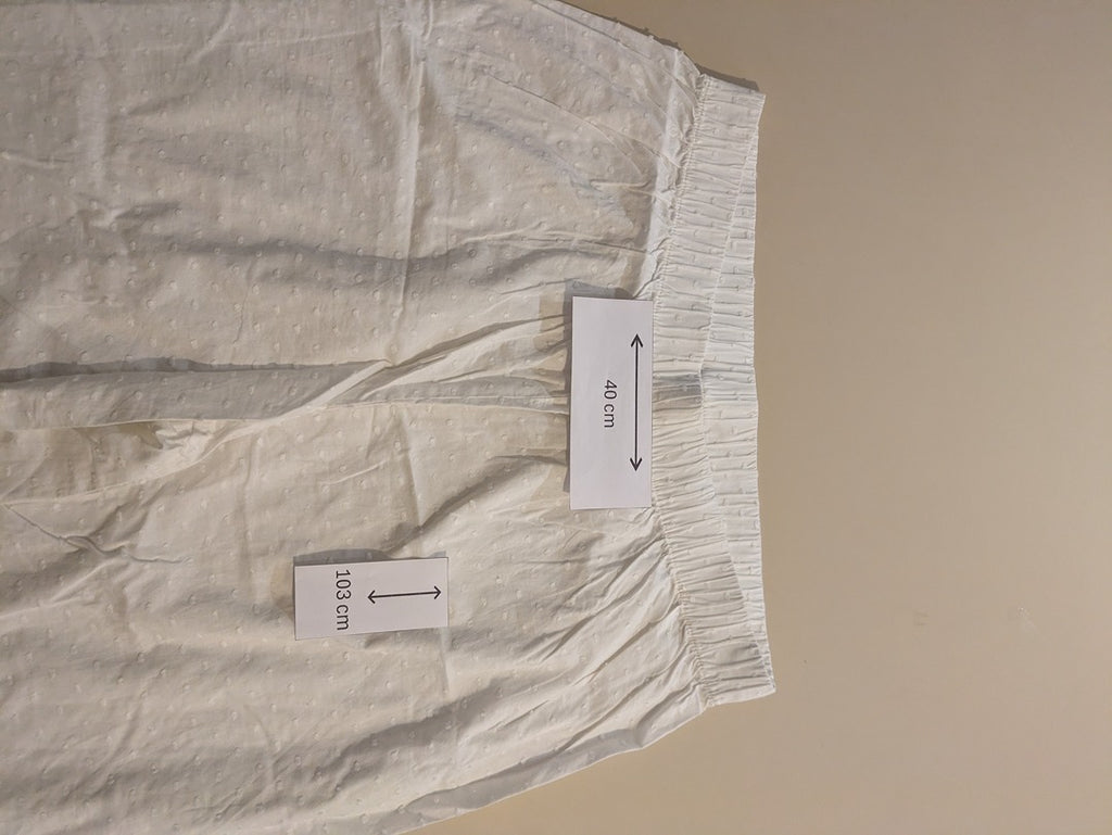 Pantalon Jambes Larges Primark - M - Blanc - Evvio-24