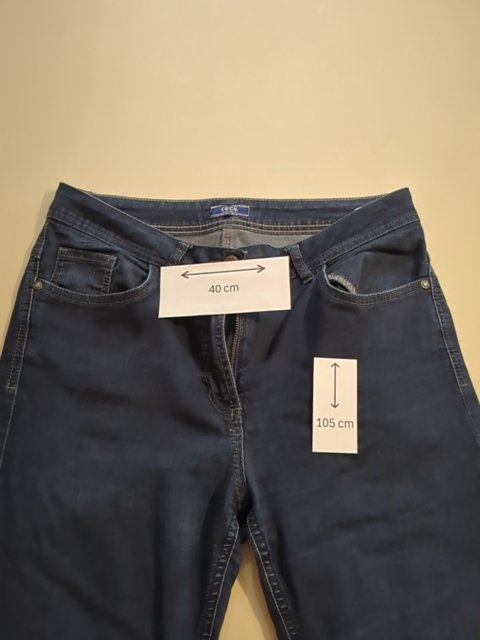 Jeans Droit - Cecil - 42 - Marine - Qubur-132