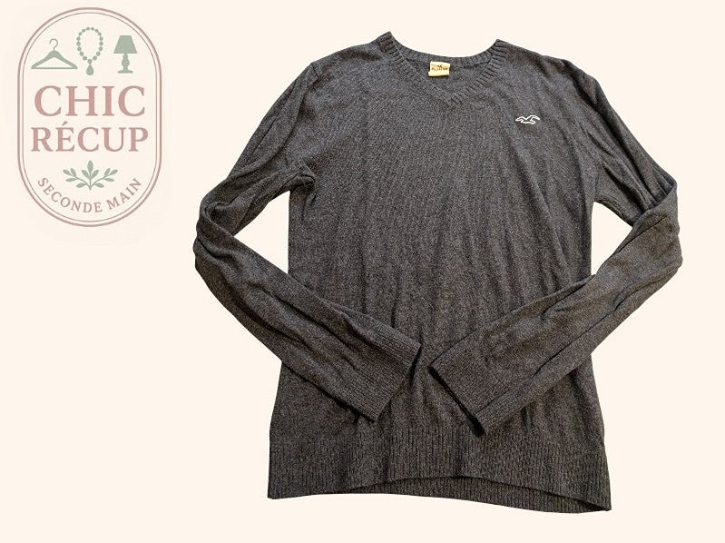 Pull Hollister - S - Gris - Paval-84