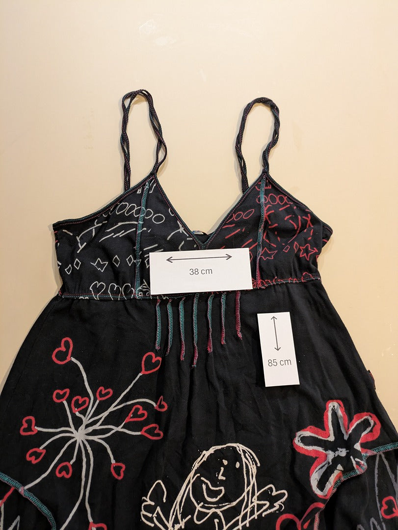 Robe d'été Keguay - S - Noir - Dessins