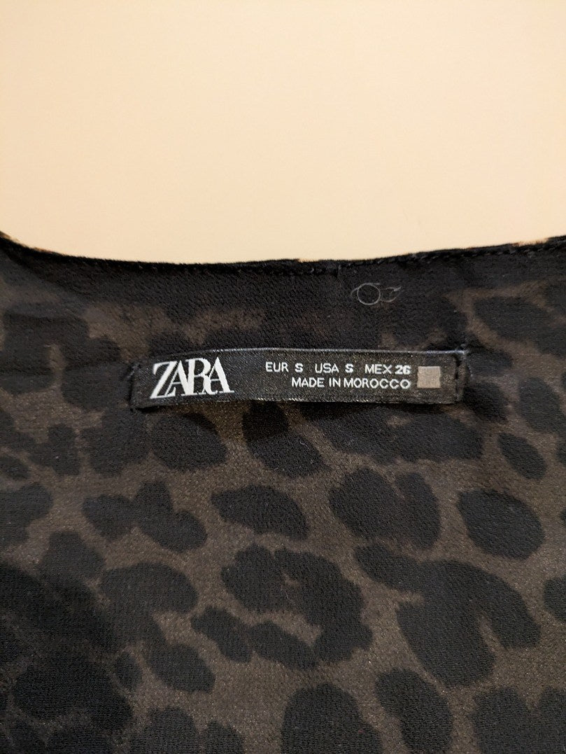 Blouse Zara - S - Marron Léopard - Joghi-4