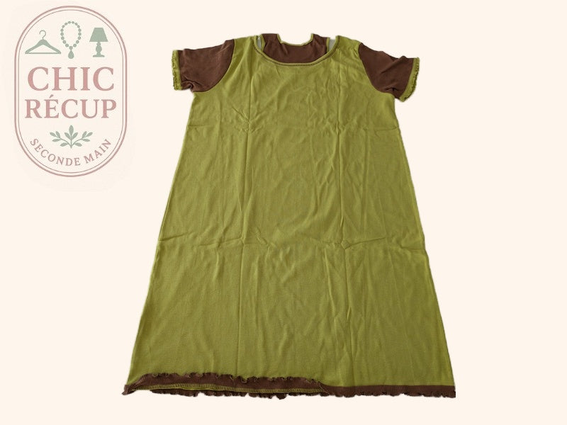 Robe Françoise Saget - 50 - Vert - Coton