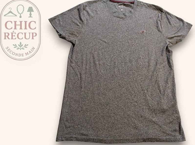 T-shirt Uni Hollister - S - Gris - Magil-6