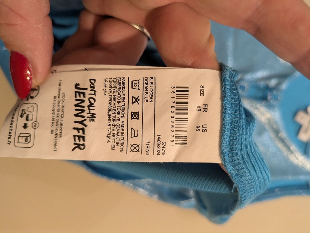 Robe Mini Jennyfer - Xs - Bleu - Shbad-78