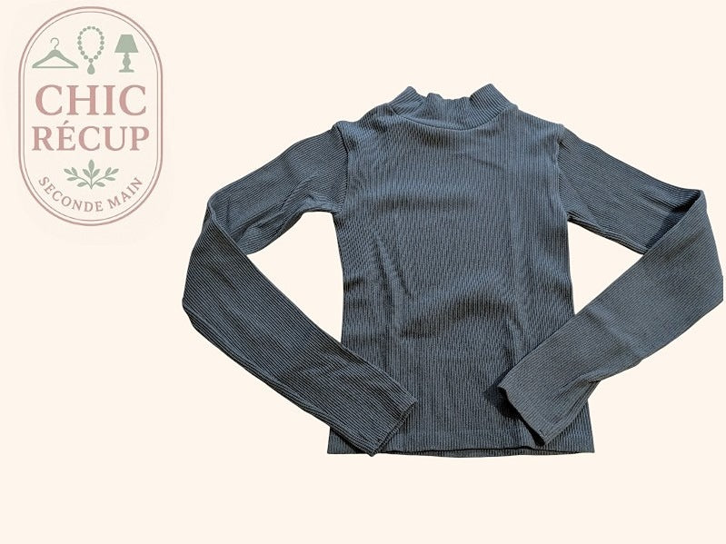 Tops Dos Nu Zara - S - Bleu - Shbad-40