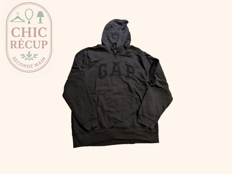 Sweat à capuche Gap - L - Noir - Logo brodé