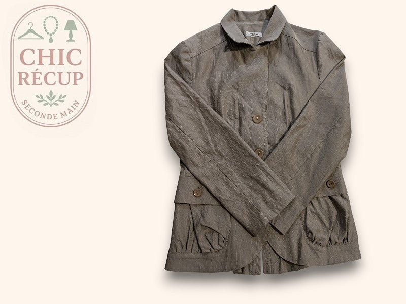 Veste Chemise Sépia Collection - M - Kaki - Qubur-63