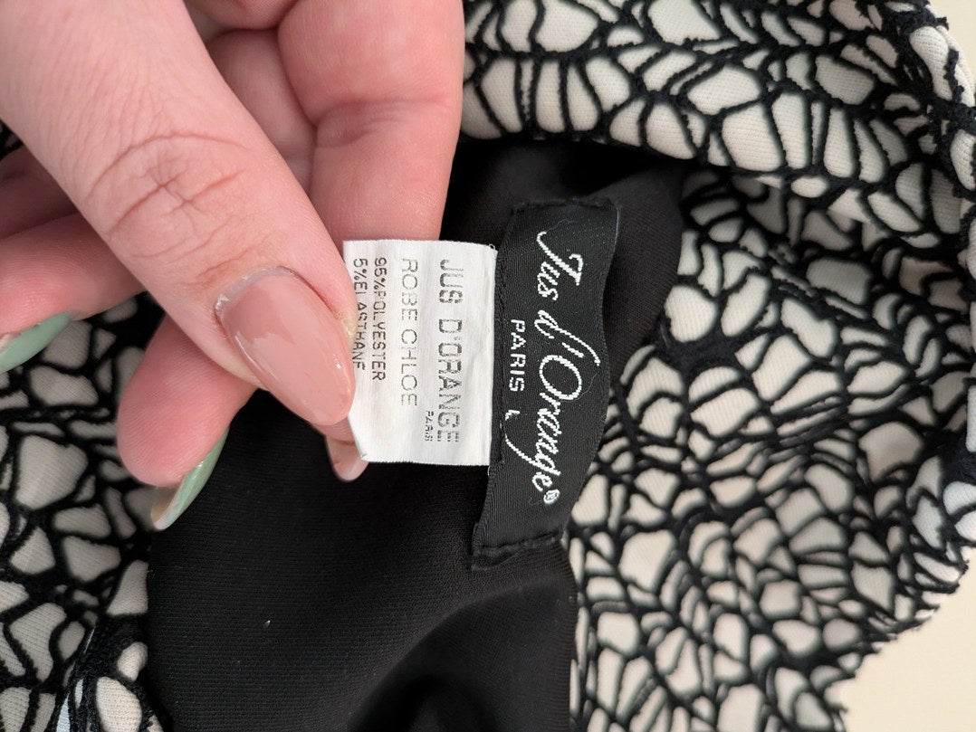 Robe Casual Jus d'orange - Noir - Olhat-56