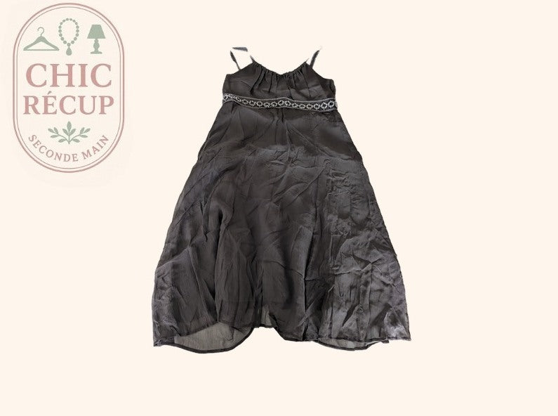 Robe midi Bandolera - 46 - marron - perles