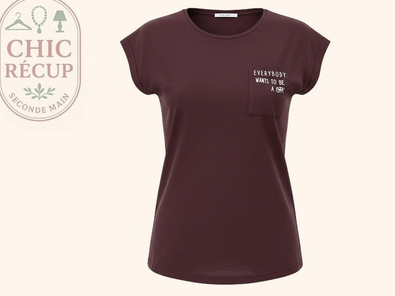 T-shirt Gémo - M - Bordeaux - Chpav-15