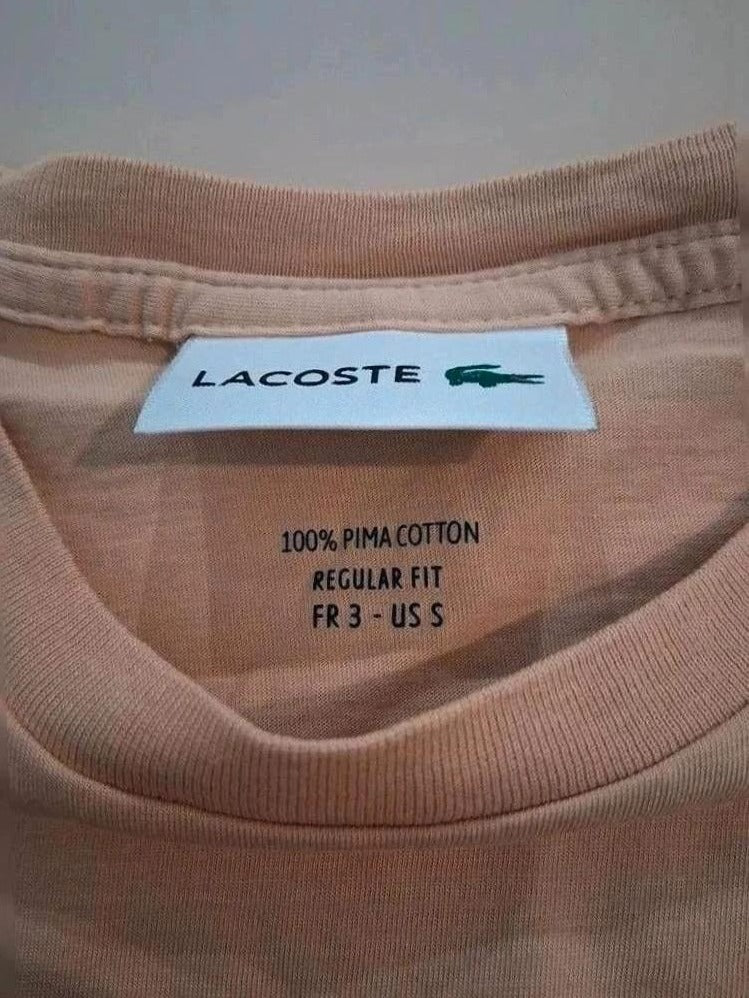 T-shirts Uni Lacoste - S - Crème - Ayzan-59