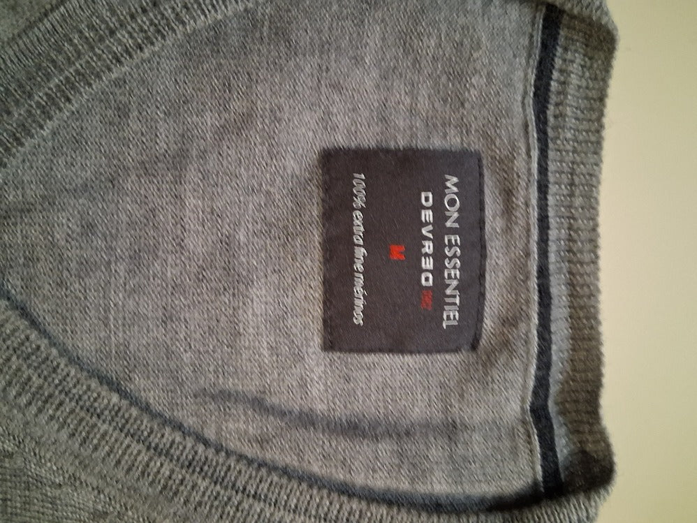 Sweat Col V Devred - M - Gris - Olmar-14