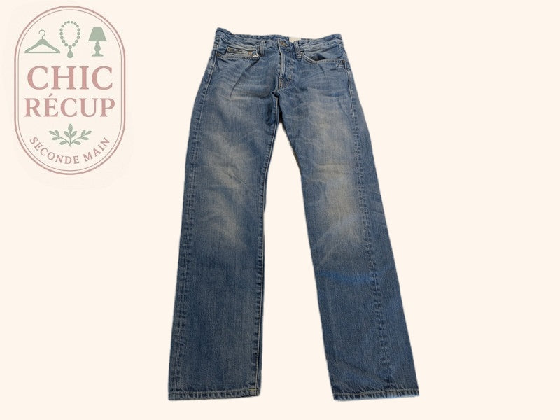 Jean droit H&m - 40 - Bleu - Straight Regular