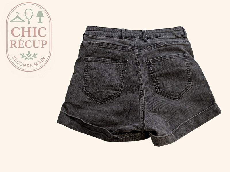 Short En Jean H&m - S - Noir - Vabar-23