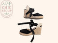 Sandales Femme Espadrilles - 37 - Noir