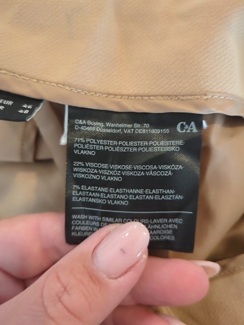 Pantalon Ajusté - C&a - Fr 48 - Crème - Ampri-66